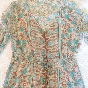 Bohemian Sheer floral maxi dress